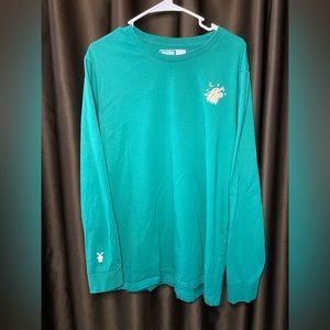 Dutch Bros Teal and White Long Sleeve T-shirt Size XL